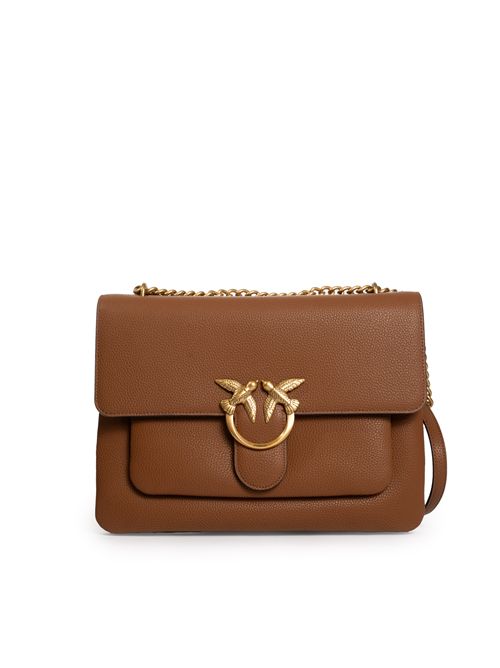 Borsa a spalla Love One Soft Big in pelle bottalata Marrone PINKO | 104527 A29QL17Q